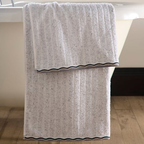 Speckle Rib 550 GSM Bathroom Towels - White