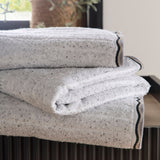 Speckle Rib 550 GSM Bathroom Towels - White - Speckle Rib Towels In White 3
