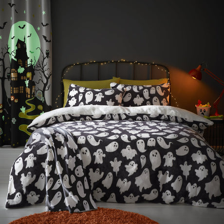 Spooky Ghosts Halloween Microfibre Duvet Cover Set