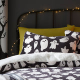 Spooky Ghosts Halloween Microfibre Duvet Cover Set - Spooky Ghosts Halloween Duvet Cover Set In Grey 2