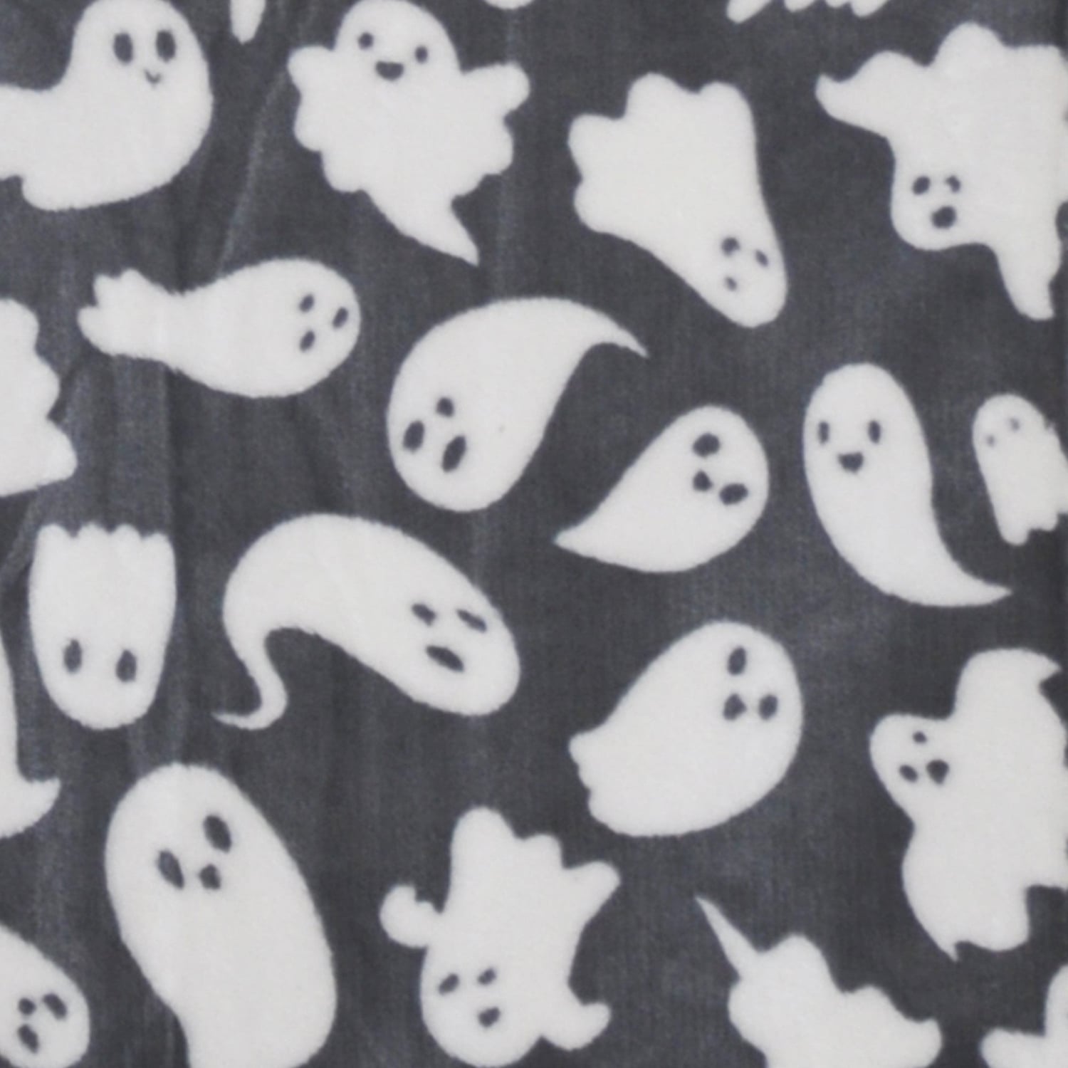 Spooky Ghosts Grey Halloween Cosy Throw - Spooky Ghosts Halloween Throw In Grey 120 X 150Cm 3