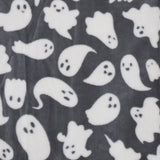 Spooky Ghosts Grey Halloween Cosy Throw - Spooky Ghosts Halloween Throw In Grey 120 X 150Cm 3