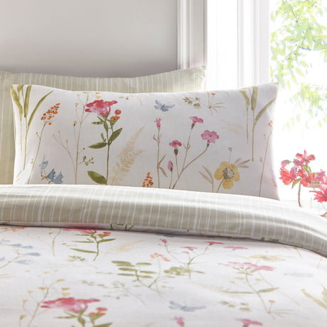 Spring Glade Floral Green Polycotton Duvet Cover Set - Spring Glade Duvet Cover Set In Multicolour 2