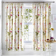 Spring Glade Floral Polycotton Pencil Pleat Curtains Light Filtering Printed