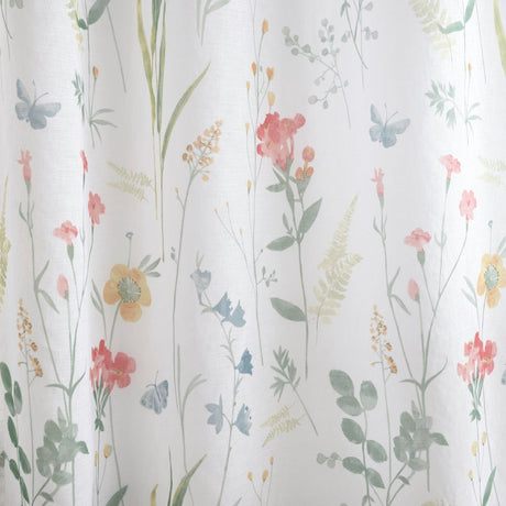 Spring Glade Floral Voile Curtain Panel - Spring Glade Voile Panel In Multicolour 2