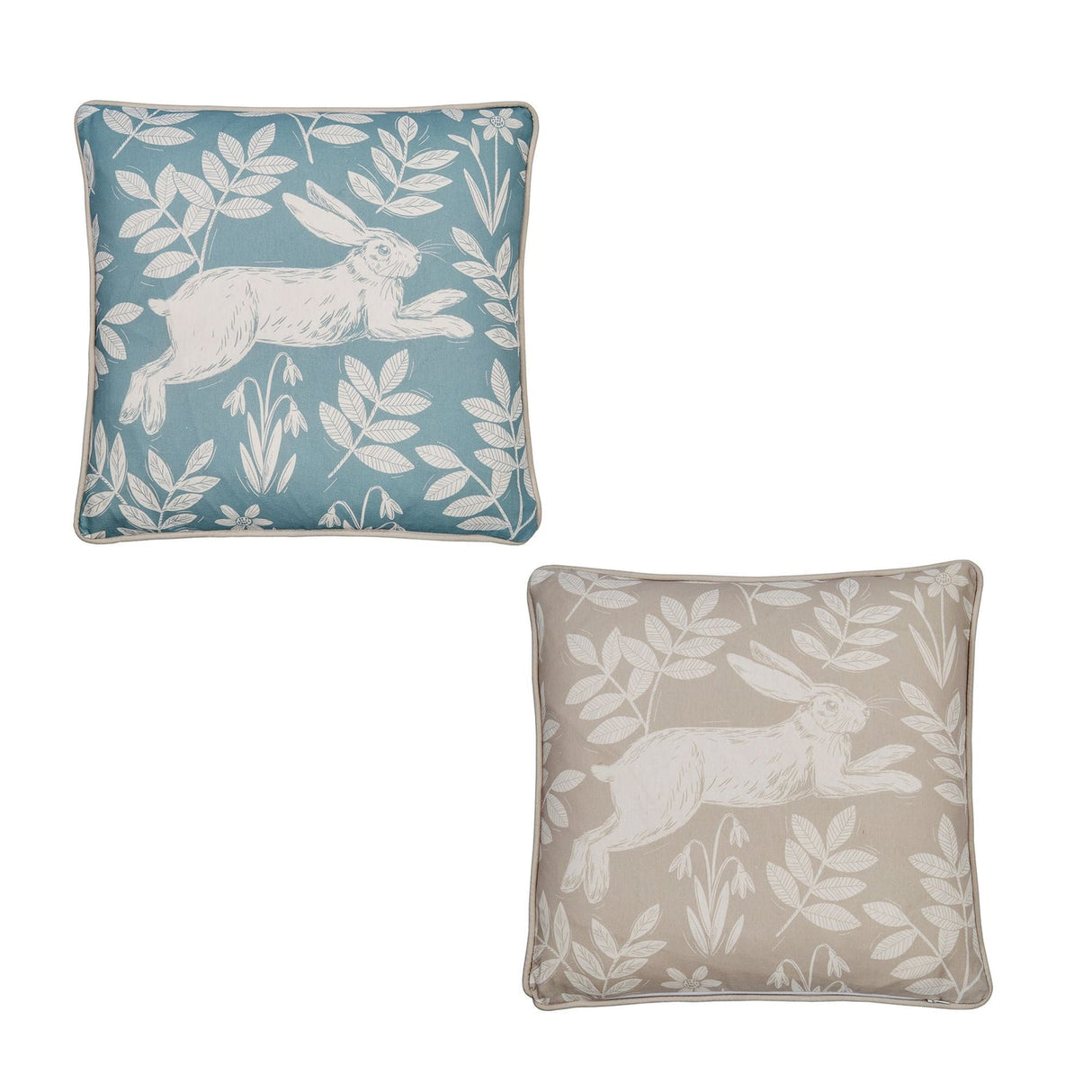 Spring Rabbit Outdoor Duck Egg 100% Cotton Cushion Cover 43cm x 43cm - Spring Rabbit Outdoor Cushion In Duck Egg 43 X 43Cm 4