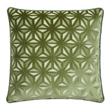 Star Geo Geometric Textured Green Filled Cushion / Cover 17" x 17" - Star Geo Cushion In Green 43 X 43Cm 3