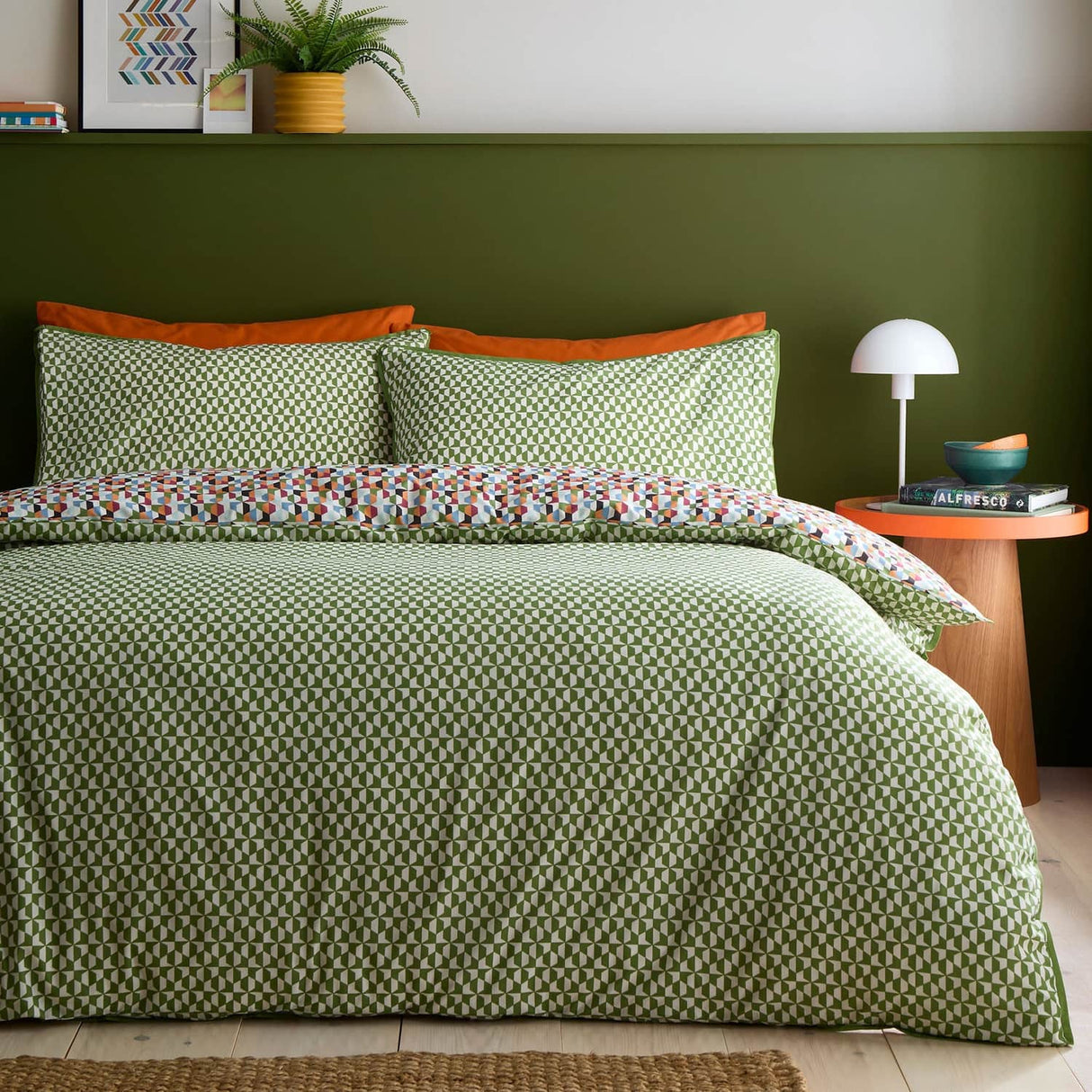 Star Geo 100% Cotton Geometric Duvet Cover Set Natural - Star Geo Duvet Cover Set In Natural 3