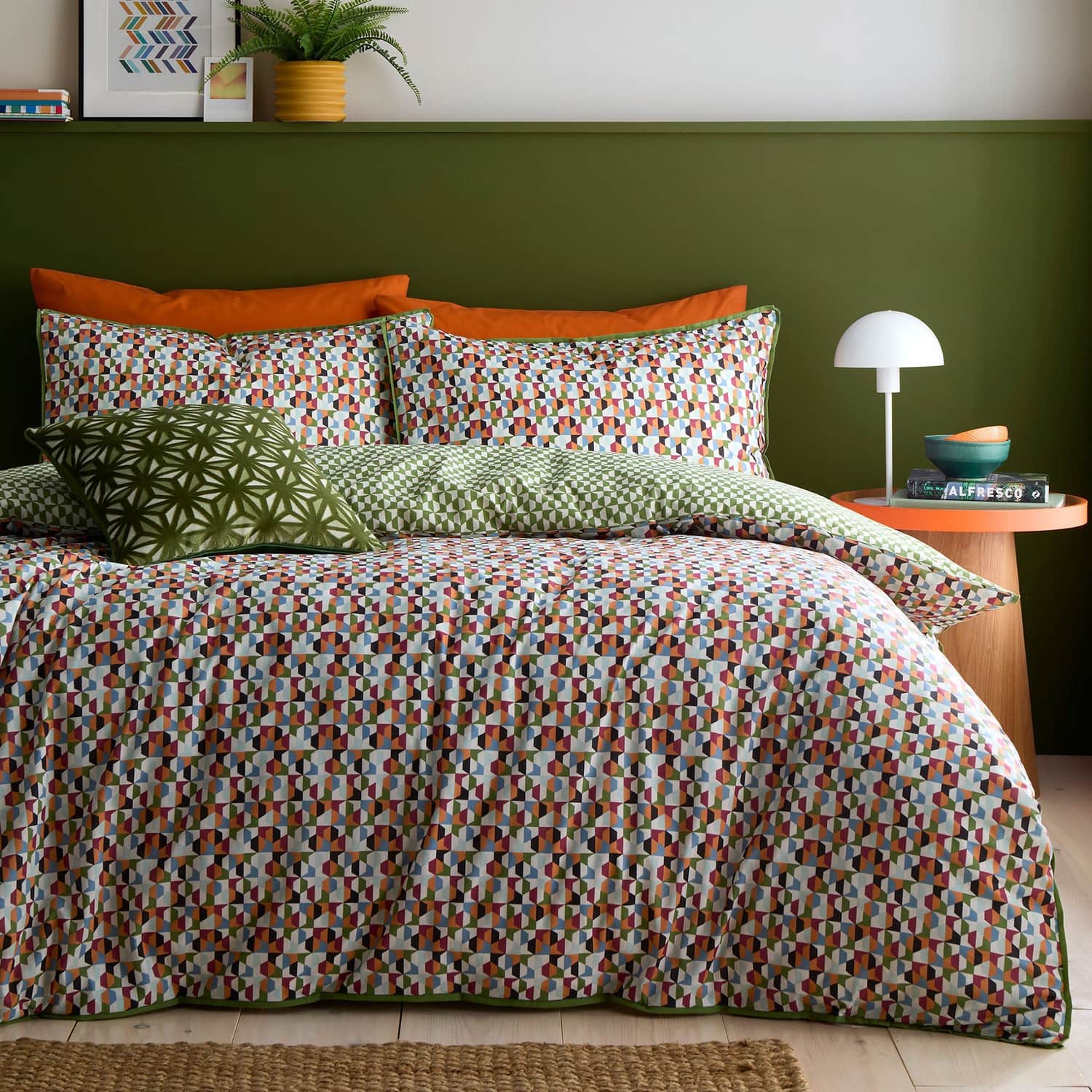 Star Geo 100% Cotton Geometric Duvet Cover Set Natural - Star Geo Duvet Cover Set In Natural 4