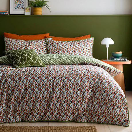 Star Geo 100% Cotton Geometric Duvet Cover Set Natural - Star Geo Duvet Cover Set In Natural 4