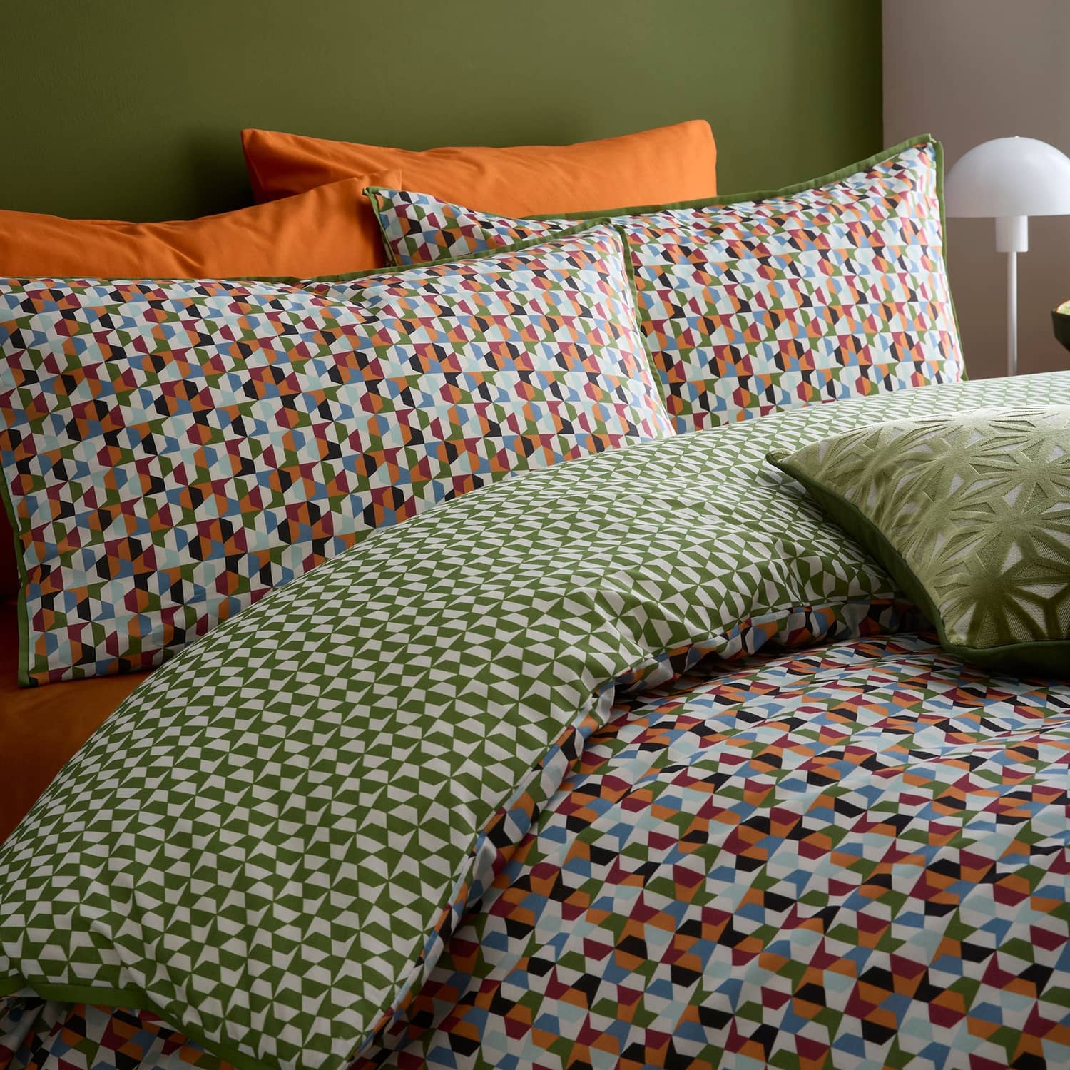 Star Geo 100% Cotton Geometric Duvet Cover Set Natural - Star Geo Duvet Cover Set In Natural 5
