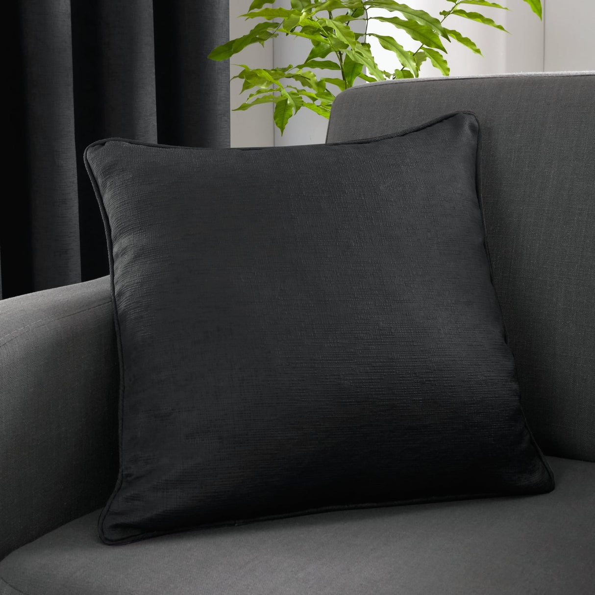 Strata Cushion Cover 43cm x 43cm - Black