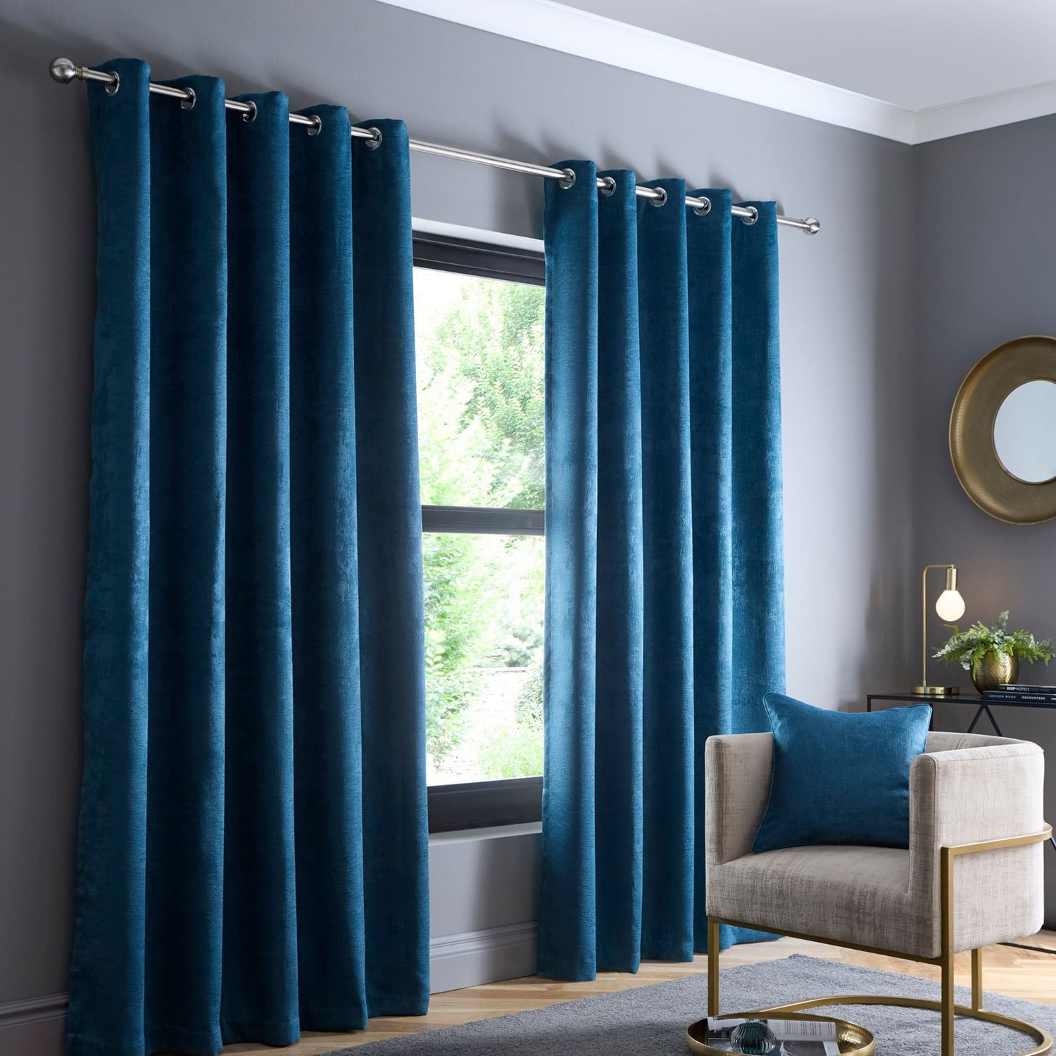 Strata Cushion Cover 43cm x 43cm - Dark Teal - Strata Cushion In Teal 43 X 43Cm 2