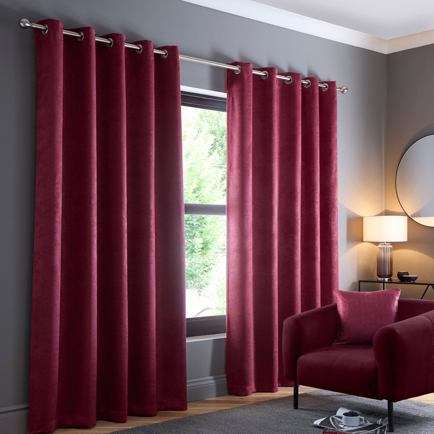 Strata Cushion Cover 43cm x 43cm - Wine - Strata Cushion In Wine 43 X 43Cm 2
