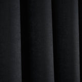 Strata Thermal Dim Out Woven Eyelet Curtains - Black Light Filtering - Strata Eyelet Curtains In Black 3