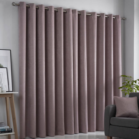Strata Thermal Dim Out Woven Eyelet Curtains - Blush Light Filtering - Strata Eyelet Curtains In Blush 2
