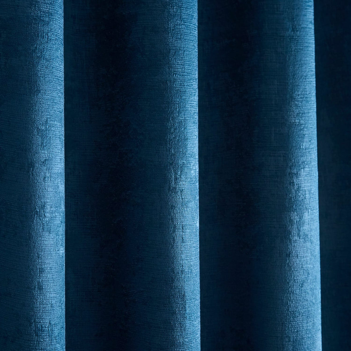 Strata Thermal Dim Out Woven Eyelet Curtains - Teal Light Filtering - Strata Eyelet Curtains In Dark Teal 3