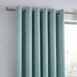 Strata Thermal Dim Out Woven Eyelet Curtains - Duck Egg Light Filtering - Strata Eyelet Curtains In Duck Egg 5