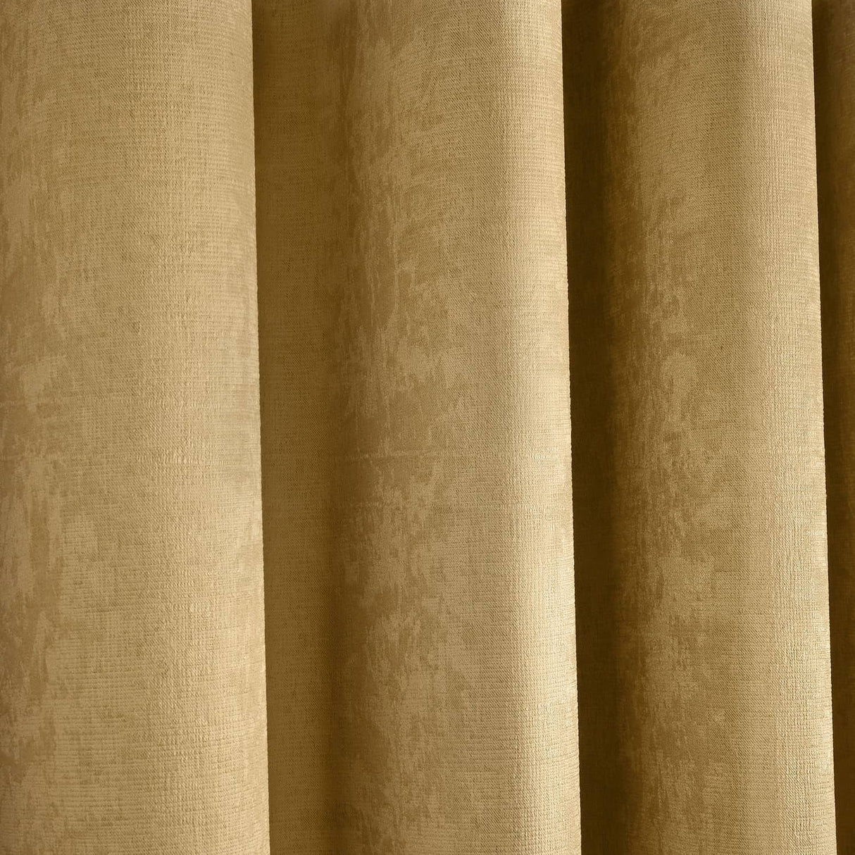 Strata Thermal Dim Out Woven Eyelet Curtains - Ochre Light Filtering - Strata Eyelet Curtains In Ochre 3