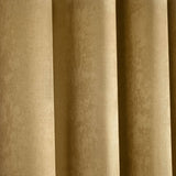Strata Thermal Dim Out Woven Eyelet Curtains - Ochre Light Filtering - Strata Eyelet Curtains In Ochre 3
