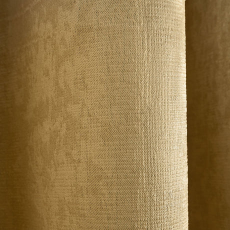 Strata Thermal Dim Out Woven Eyelet Curtains - Ochre Light Filtering - Strata Eyelet Curtains In Ochre 4