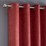 Strata Thermal Dim Out Woven Eyelet Curtains - Terracotta Light Filtering - Strata Eyelet Curtains In Terracotta 2