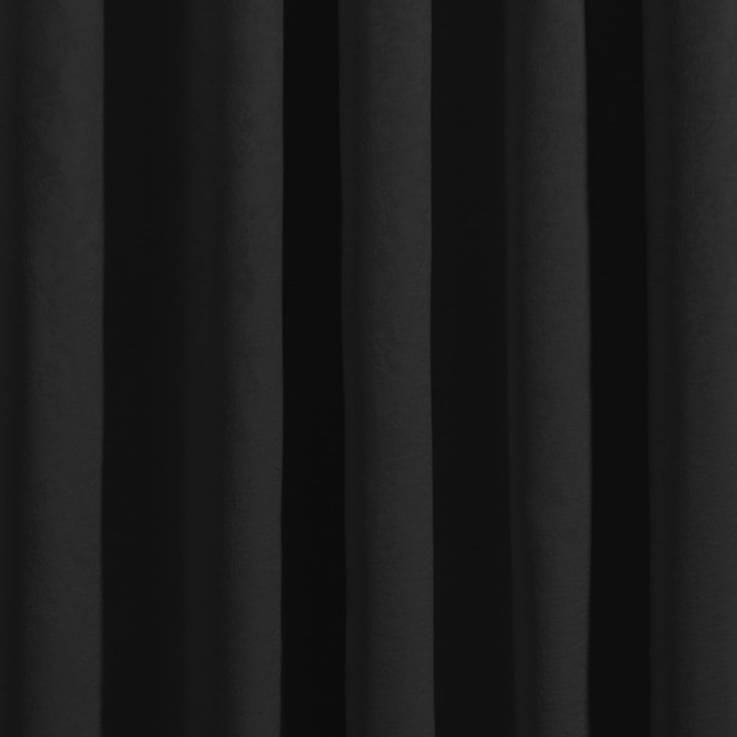 Strata Woven Thermal Door Curtain 66 x 84 Inch - Black Dimout Light Filtering - Strata Eyelet Single Panel Door Curtain In Black 4