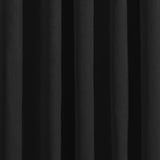 Strata Woven Thermal Door Curtain 66 x 84 Inch - Black Dimout Light Filtering - Strata Eyelet Single Panel Door Curtain In Black 4