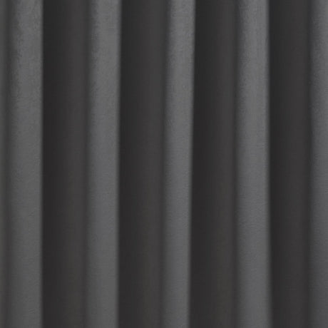 Strata Woven Thermal Door Curtain 66 x 84 Inch - Charcoal Dimout Light Filtering - Strata Eyelet Single Panel Door Curtain In Charcoal 4