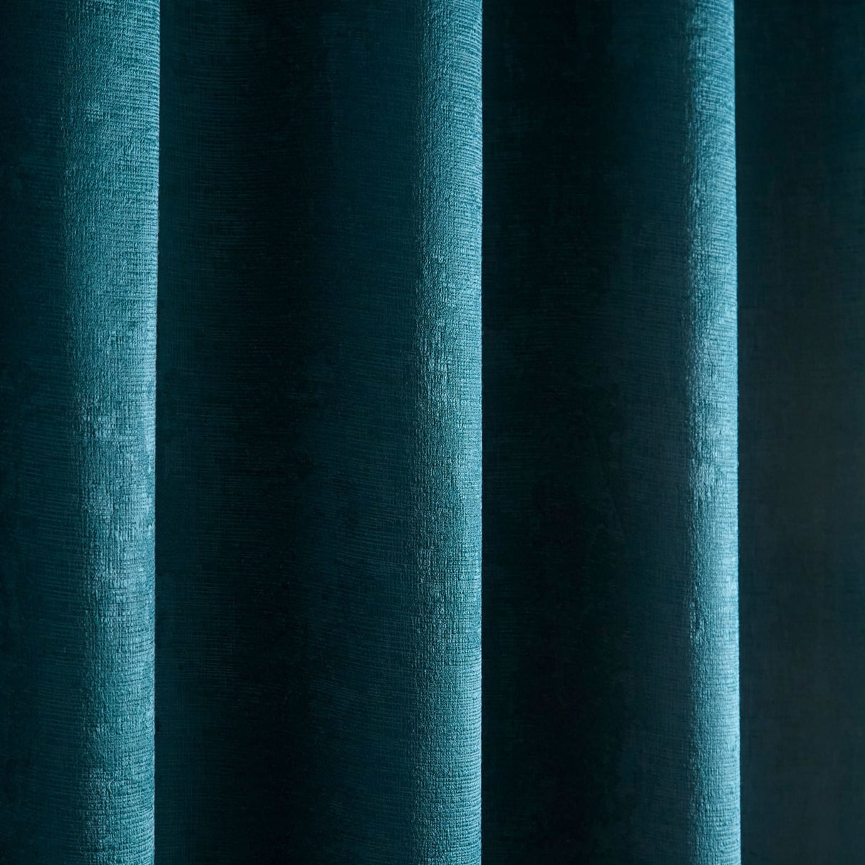 Strata Woven Thermal Door Curtain 66 x 84 Inch - Forest Green Dimout Light Filtering - Strata Eyelet Single Panel Door Curtain In Dark Green New Green 3