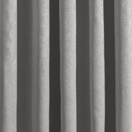 Strata Woven Thermal Door Curtain 66 x 84 Inch - Silver Dimout Light Filtering - Strata Eyelet Single Panel Door Curtain In Silver 4