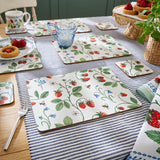 Ulster Weavers Strawberry Patch Cotton Placemat 4 Pack - Strawberry Patch Placemat 4 Pack In Green 2