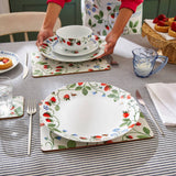 Ulster Weavers Strawberry Patch Cotton Placemat 4 Pack - Strawberry Patch Placemat 4 Pack In Green 3