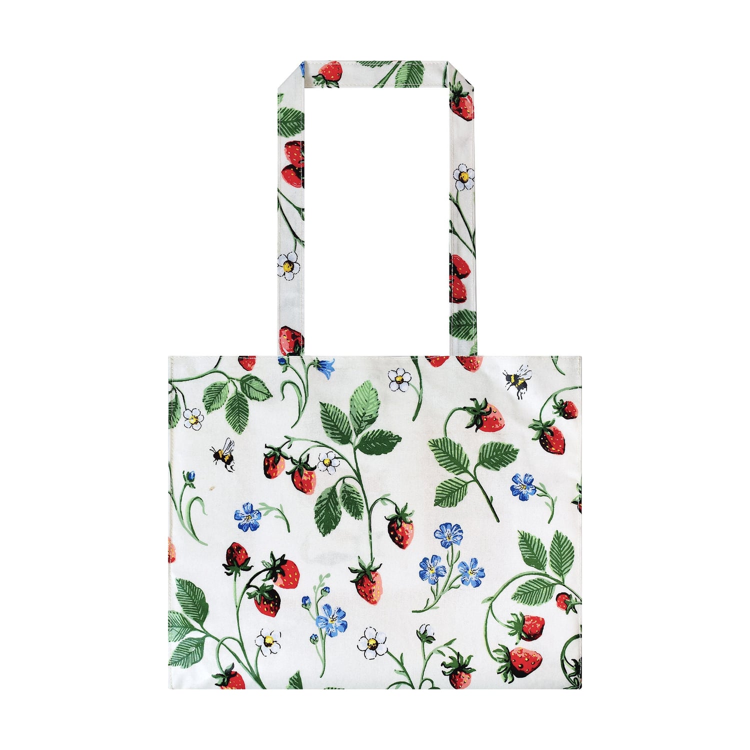 Ulster Weavers Strawberry Patch Foldable Tote Bag - Strawberry Patch Shoulder Bag Pvc In Green 1