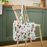 Ulster Weavers Strawberry Patch Foldable Tote Bag - Strawberry Patch Shoulder Bag Pvc In Green 2