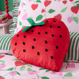 Strawberry Shaped Kids Filled Cushion Red