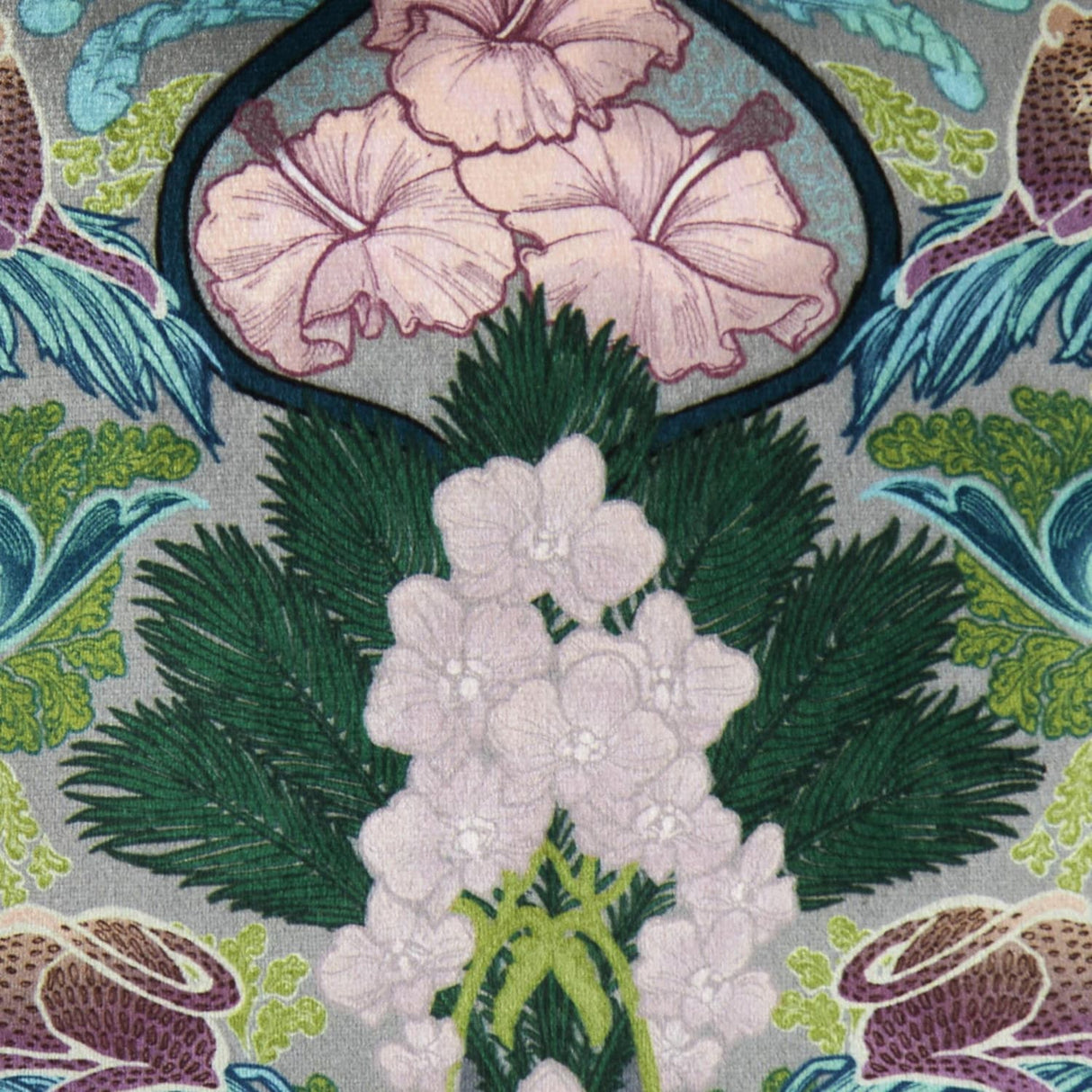 Laurence Llewelyn-Bowen Suburban Jungle Cushion Cover - Suburban Jungle Cushion In Teal 43 X 43Cm 4