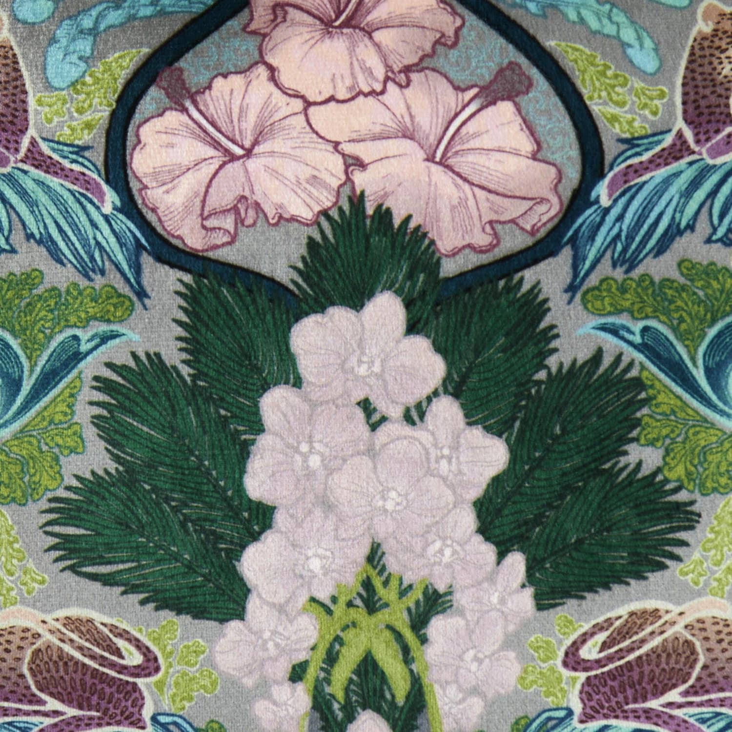 Laurence Llewelyn-Bowen Suburban Jungle Cushion Cover - Suburban Jungle Cushion In Teal 43 X 43Cm 4