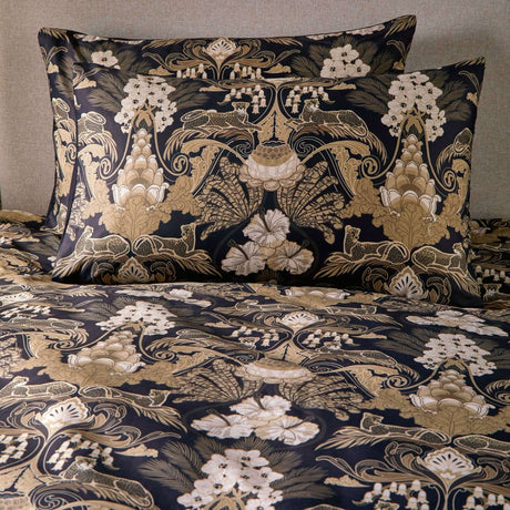 Laurence Llewelyn-Bowen Suburban Jungle Cotton Duvet Cover Set - Suburban Jungle Duvet Cover Set In Black Gold 4