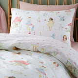 Summer Fairies Kids Pink Fairy Print Polycotton Duvet Cover Set - Summer Fairies Duvet Cover Set In Pink 2