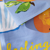 Summer Fruits 100% Cotton Blue Tea Towel - Summer Fruits Cotton Tea Towel - Clementine 3