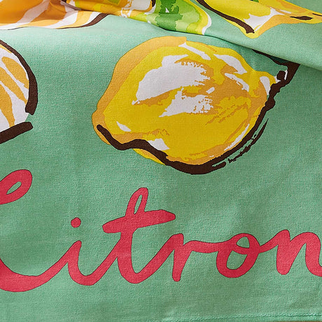 Summer Fruits 100% Cotton Green Tea Towel - Summer Fruits Cotton Tea Towel - Le Citron 3