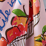 Summer Fruits 100% Cotton Pink Tea Towel - Summer Fruits Cotton Tea Towel - Life Is Peachy 3