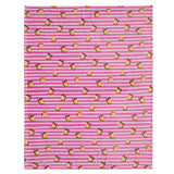 Summer Fruits Pink Lemon and Stripe Recycled Polyester Throw - Summer Fruits Throw In Pink 120 X 150Cm 4