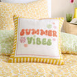 Summer Vibes Embroidered Cotton Filled Cushion