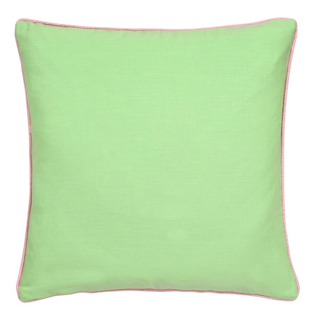 Summer Vibes Embroidered Cotton Filled Cushion - Summer Vibes Slogan Cushion In Multi 43 X 43Cm 3