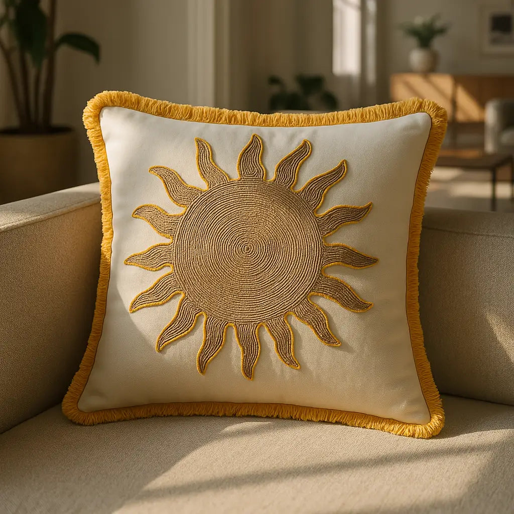 Sun Cushion Cover / Filled Cushion 18" x 18" (45cm x 45cm) by furn.