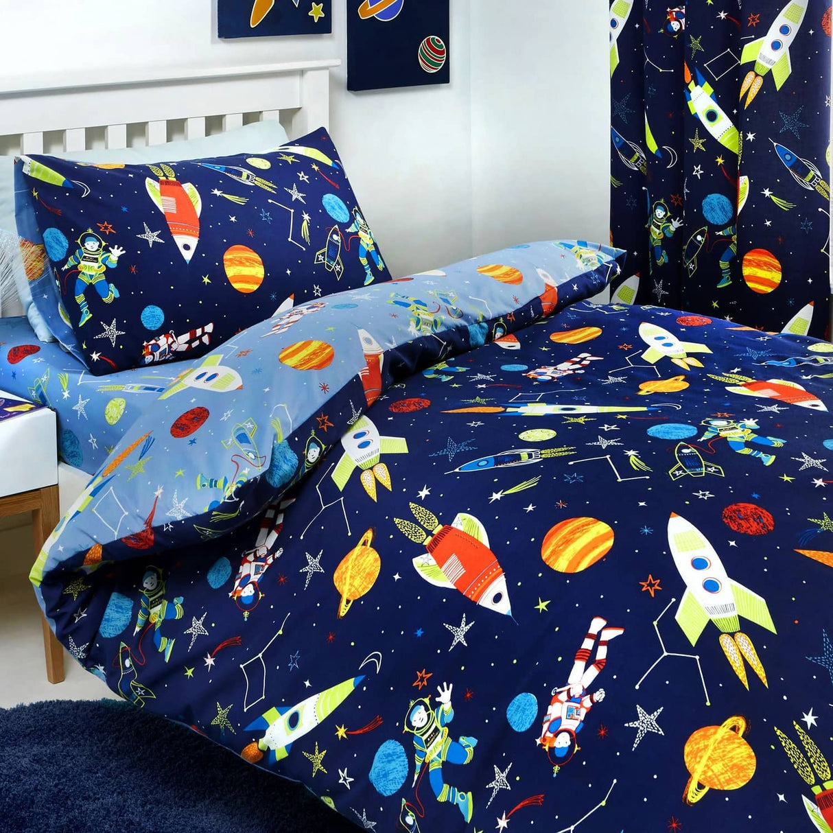 Supersonic Kids Duvet Cover Set Reversible Bedding Single Double Toddler
