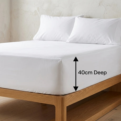 Sustainable Extra Deep Fitted Sheet 40cm Deep-3