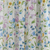Sweetpea Floral Lilac 100% Cotton Pencil Pleat Curtains 66" x 72" Light Filtering - Sweetpea Floral Pair Of Pencil Pleat Curtains In Lilac 4